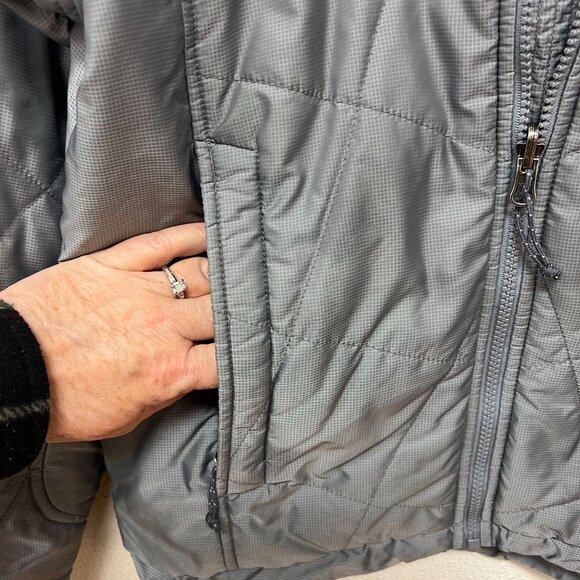 The North Face Women Quilted Puffer Jacket Goose Down Full-Zip Nylon Grey Sz S - Picture 6 of 6